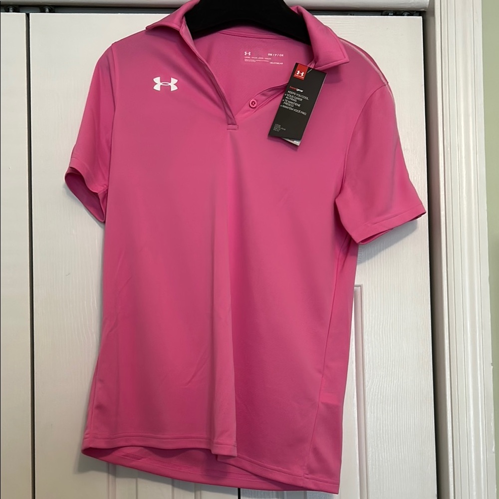 Under Armour Pink Polo Shirt